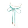 NASZYJNIK CHOKER VELVET CHAIN - MIĘTOWY N485M