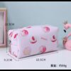 Folding oblong cosmetic bag peach KS77
