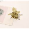 Spinka do włosów klamra motylek przezroczysty zieleń XL 8 cm SP244ZIE
