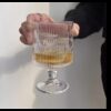Szklanki 225ml Ryflowane na nóżce deserówki do kawy zestaw 6szt SZK44