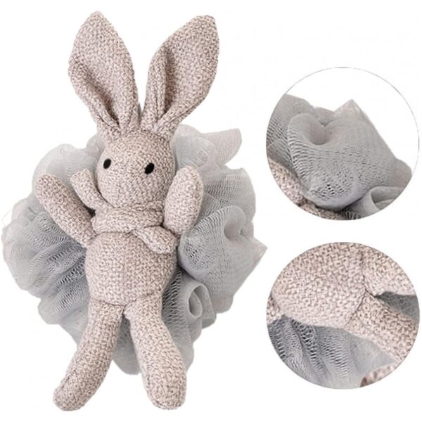 Szczotka gąbka do mycia ciała BUNNY na mokro XL 15cm falbanki GB10SZ