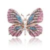 Broszka ozdobna kryształki MOTYL BZ156