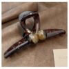 Spinka klamra do włosów  XL 12x5 cm brązowa SP353