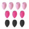 Zestaw 10 gąbeczek do makijażu FUSCHIA GB16