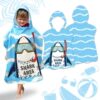 RĘCZNIK PLAŻOWY Peleryna dziecięca SHARK AREA 60 x 60cm PEL02WZ3
