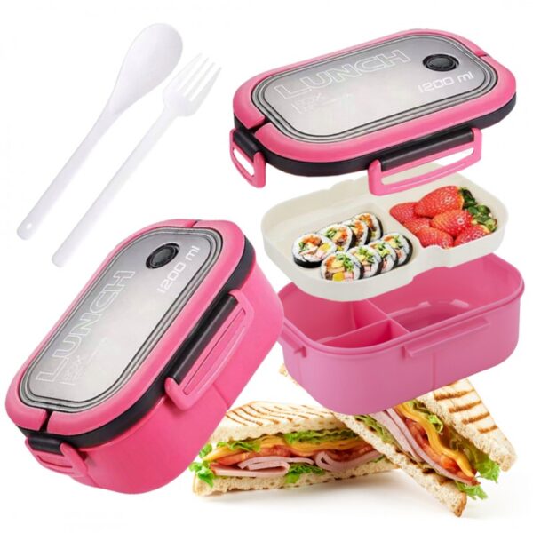 Śniadaniówka LUNCH BOX ze sztućcami 21 x 14