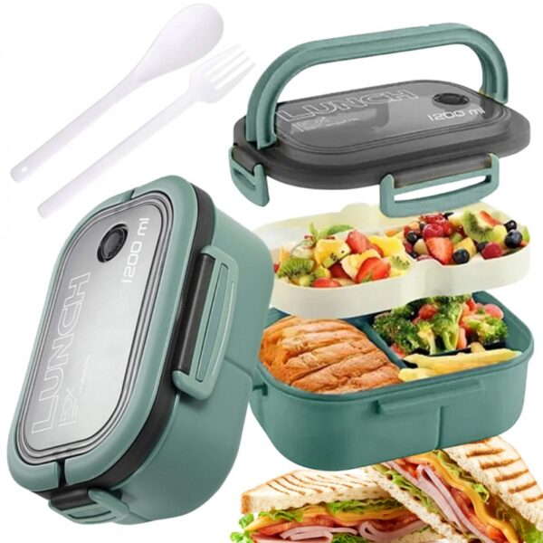 Śniadaniówka LUNCH BOX ze sztućcami 21 x 14